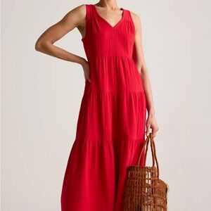Quince Red Maxi Dress